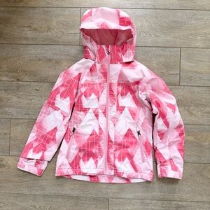 Columbia Arctic Trip III Interchange‎ Jacket Coat Hood Girls 10-12 Pink White